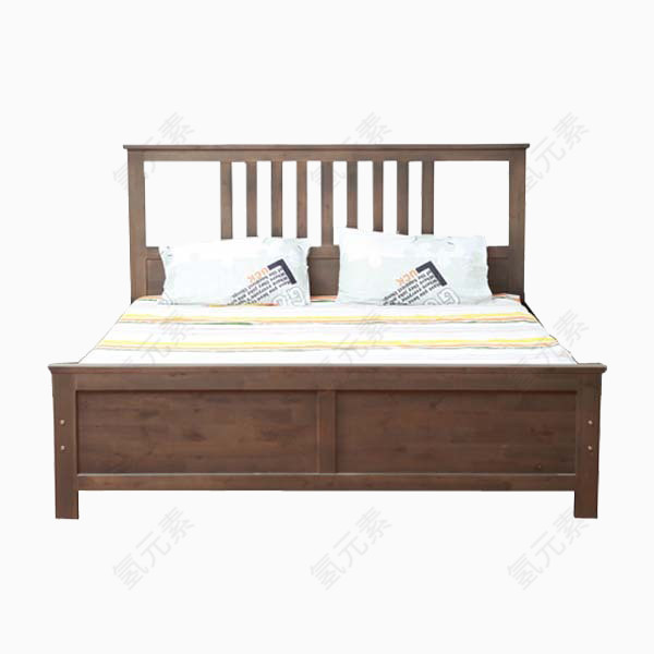 木质大床整洁素材