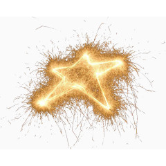 四溅的五角星烟花