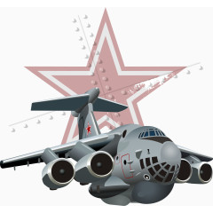 青灰色矢量战斗机