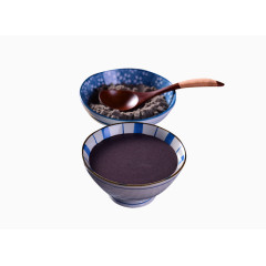 香醇芝麻糊黑营养素材