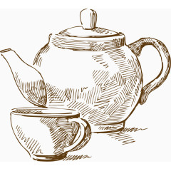 水壶杯子矢量图