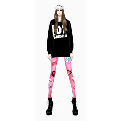 简约休闲女装设计插画