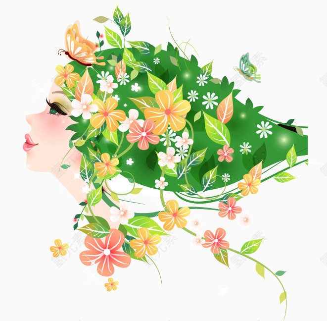 春姑娘矢量素材