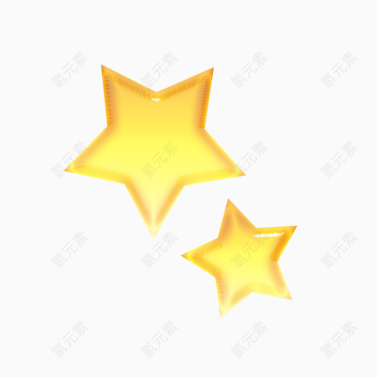 黄色卡通星星