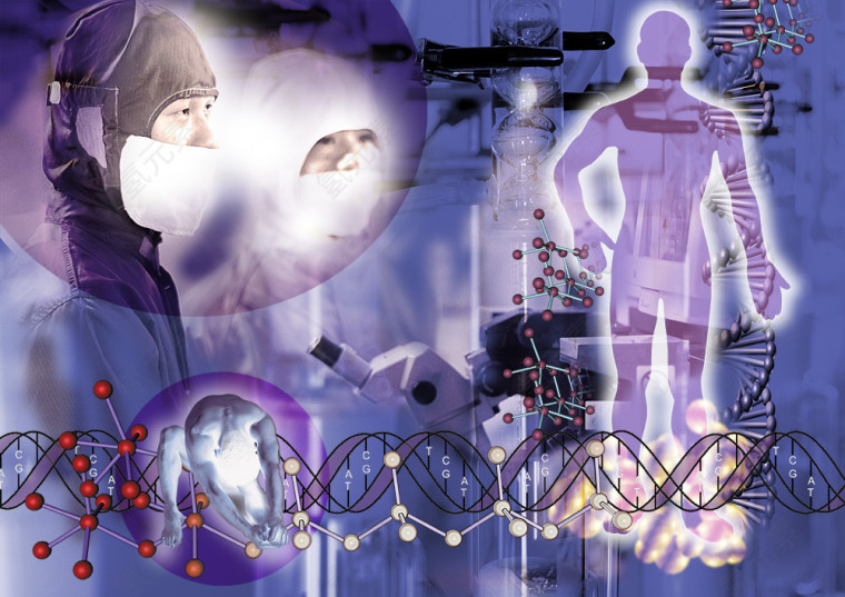 科技未来基因化学的背景图