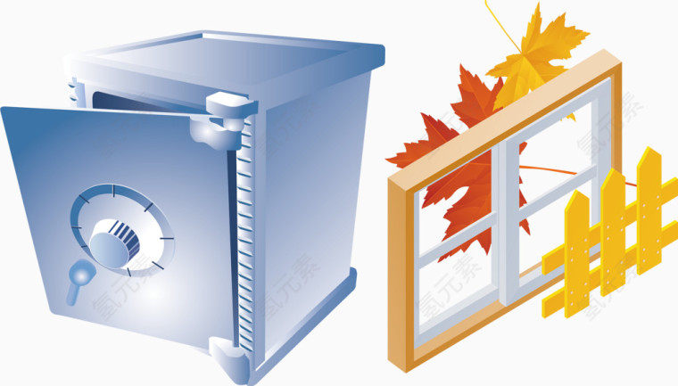 保险箱和窗户