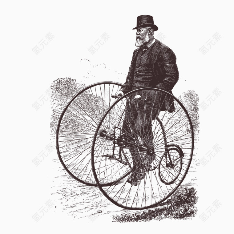 矢量大轮单车