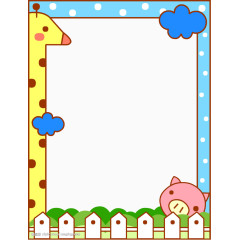 卡通空白边框