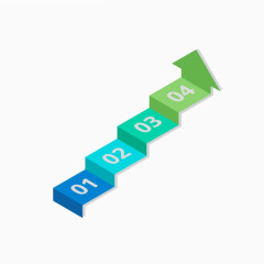 箭头效率工作指标PPT素材