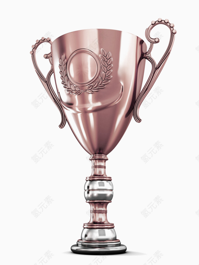 褐色简约奖杯装饰图案