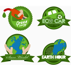 矢量创意环保标签
