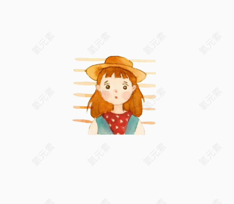 可爱的小女孩插画素材