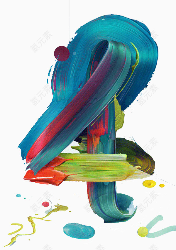 彩色油漆笔势系列设计