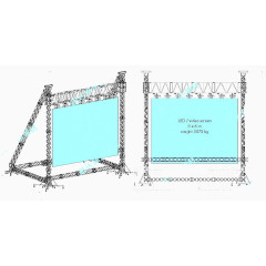 舞台不同方向灯光架