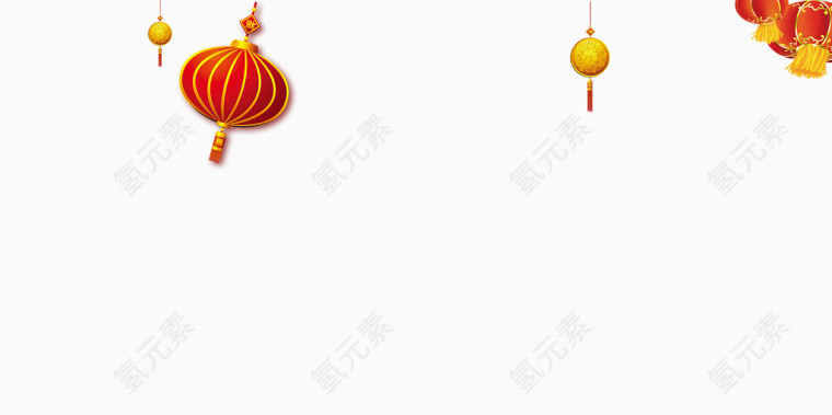 红色灯笼喜庆新年中国风