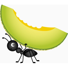 矢量蚂蚁和哈密瓜