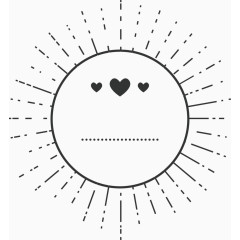 矢量创意设计太阳爱心图