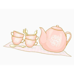 粉色茶壶