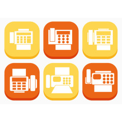 传真扁平化的图标