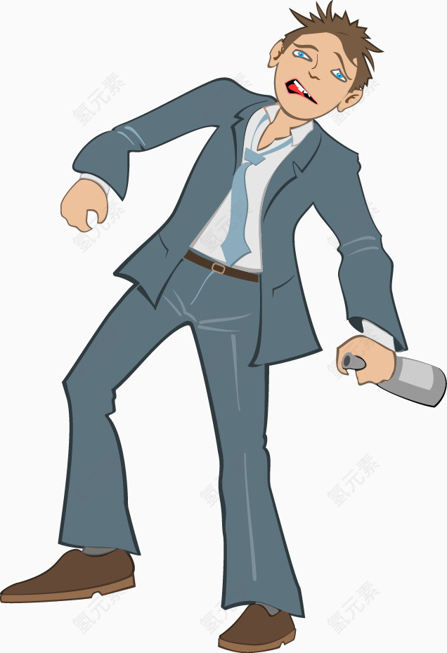矢量喝醉的人