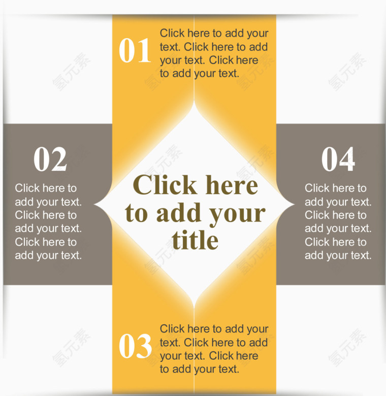 创意十字说明图表