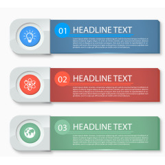 分类步骤信息图表