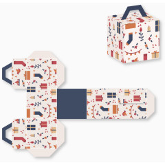 矢量包装礼盒展开图