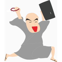 日本和尚矢量图