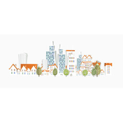 城市简约设计PPT素材
