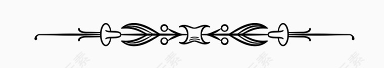 复古花纹花边分割线矢量图