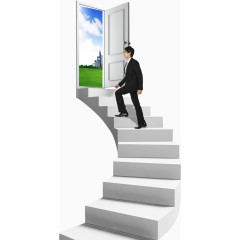 站在台阶上的男人