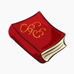 手绘红色书本图样