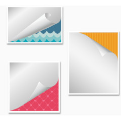 三张折角ppt封面背景