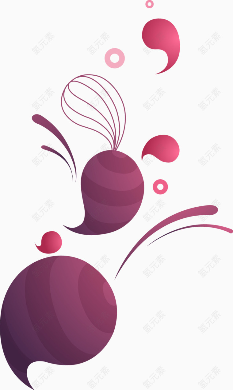 手绘彩色水墨水滴