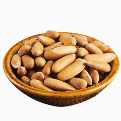 高清木碗中的巴西松子