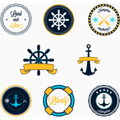 矢量手绘航海图标