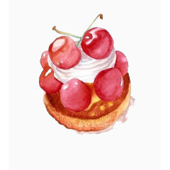 樱桃奶油小蛋糕