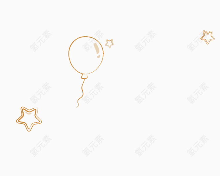 简笔星星气球