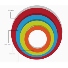 矢量ppt素材纯色数据比例圆环工作