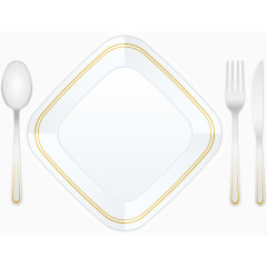 矢量元素餐具