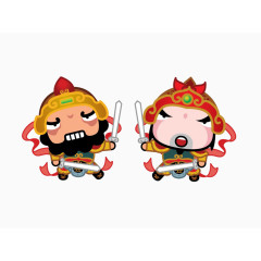 Q版门神图片素材