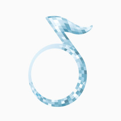 蓝色格子音乐符号