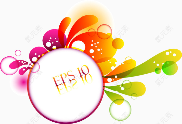 梦幻花边圆圈图案