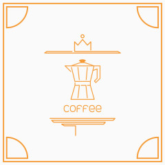 咖啡壶标志矢量素材