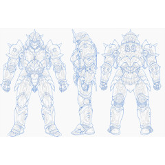 线描手绘机器人