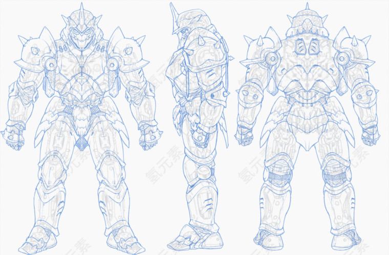 线描手绘机器人