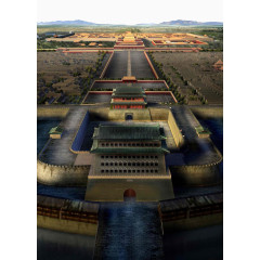 紫禁城中轴线古建效果图