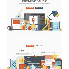 扁平卡通矢量素材