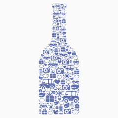 啤酒杯创意底纹设计