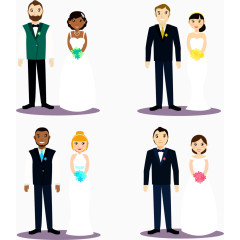 幸福新婚情侣免费素材